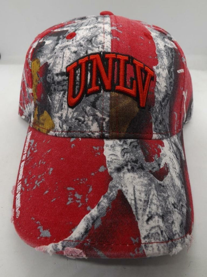 University of Nevada Las Vegas UNLV Rebels Distressed Camo Adjustable OSFA Hat Image 1