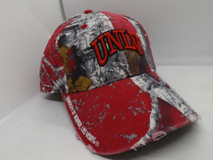 University of Nevada Las Vegas UNLV Rebels Distressed Camo Adjustable OSFA Hat Image 2