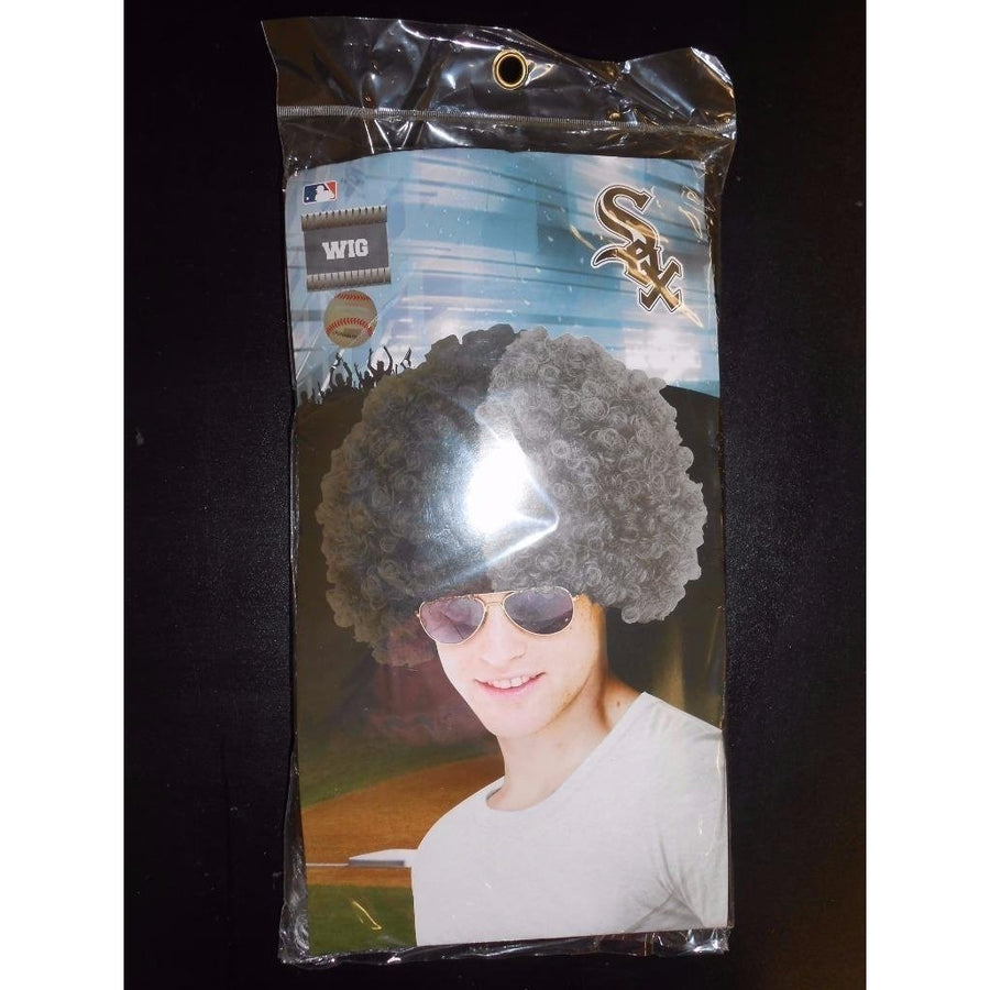 CHICAGO WHITE SOX ADULT HALLOWEEN COSTUME 2 COLOR CLOWN WIG 70DH Image 1