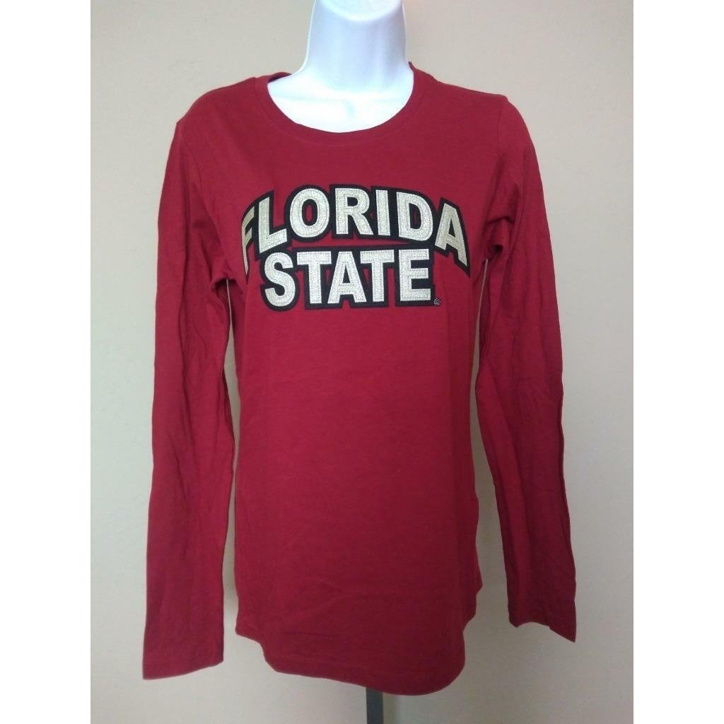 Florida State Seminoles Womens Size M Medium Red Russell Longsleeve Shirt Image 1