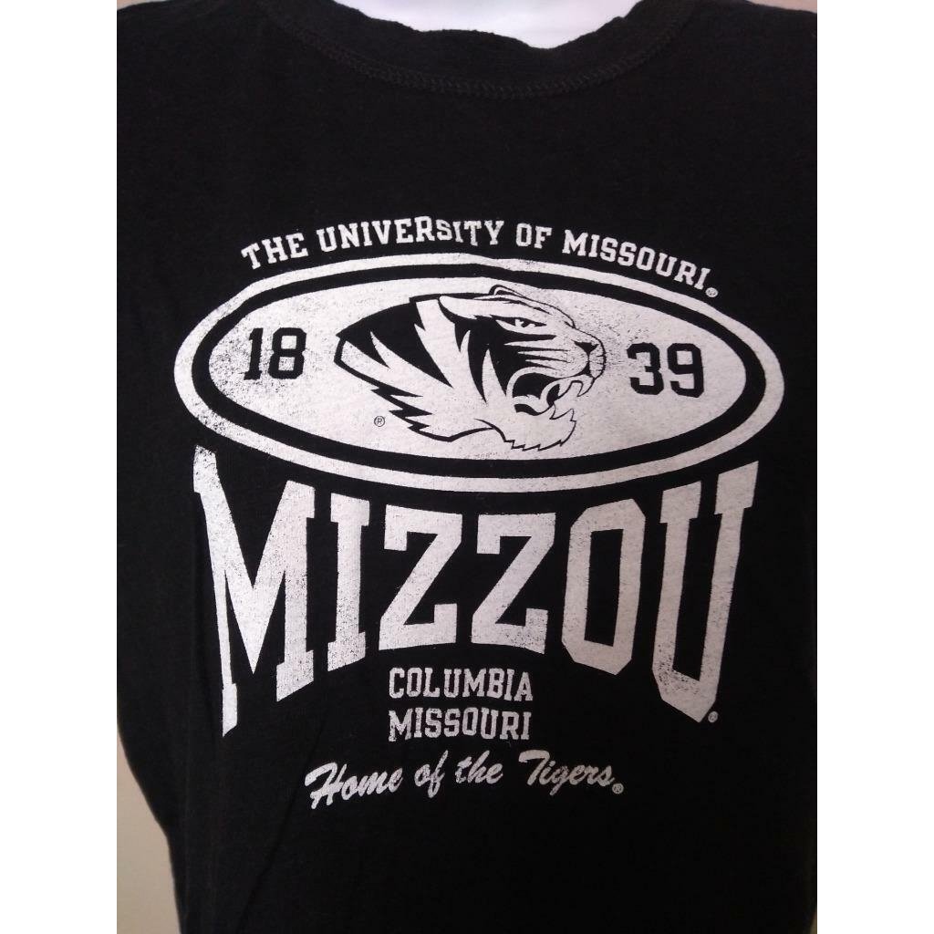 Missouri Tigers Womens Size M Medium Black Russell Shirt Image 2