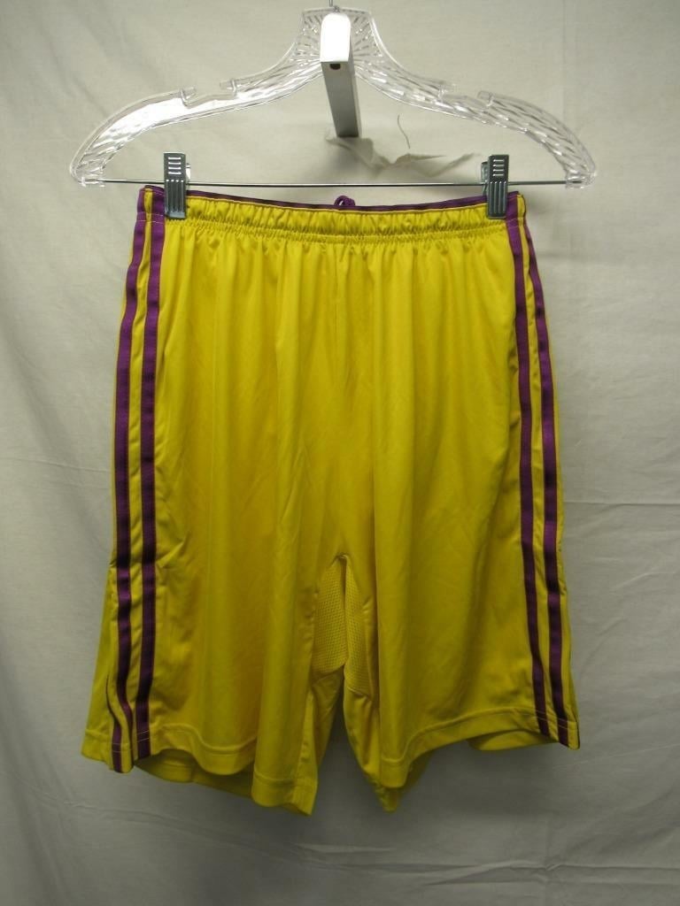 MLS Adidas Mens Size S Small Yellow Clima Cool Workout Shorts Image 2