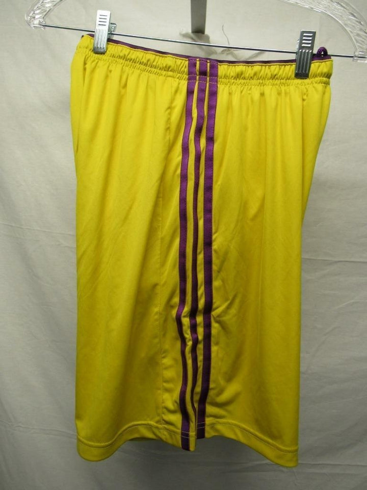 MLS Adidas Mens Size S Small Yellow Clima Cool Workout Shorts Image 3