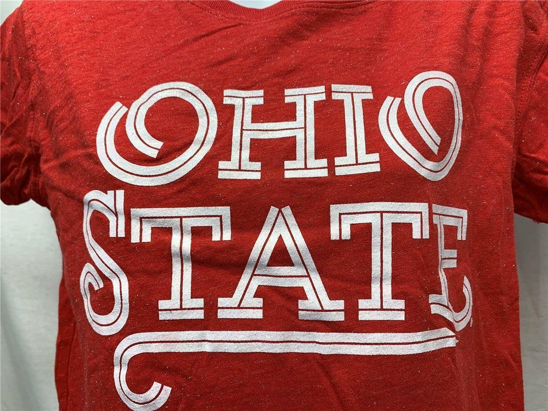 Ohio State Buckeyes Womens Size L Large Red Glitter J.America Shirt Image 2