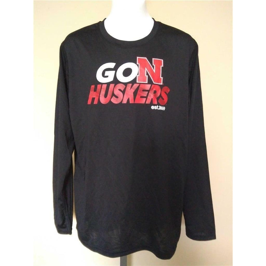 Nebraska Cornhuskers Youth Size L Large 14/16 Black Athletic Shirt Image 1