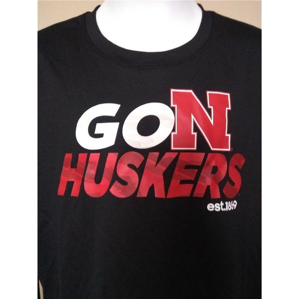 Nebraska Cornhuskers Youth Size L Large 14/16 Black Athletic Shirt Image 2