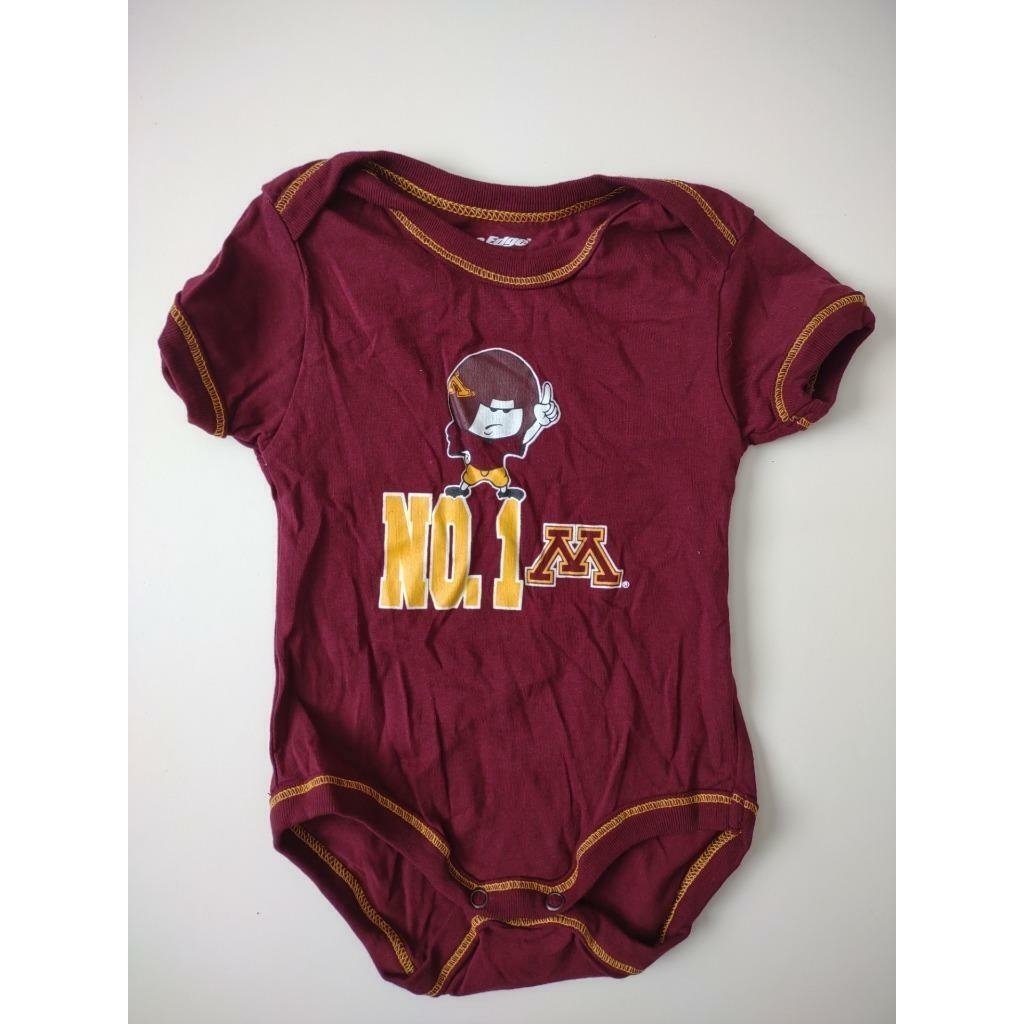 Minnesota Golden Gophers Infants Size 6-9 Months Maroon Creeper Image 1