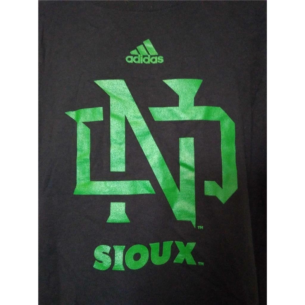 Minor Flaw UND North Dakota Youth Size L Large Black Adidas Shirt Image 2