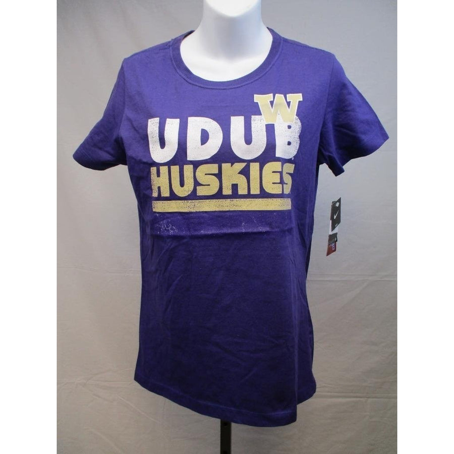 Washington Huskies Womens Size XL X-Large Purple Nike Slim Fit Shirt 20 Image 1