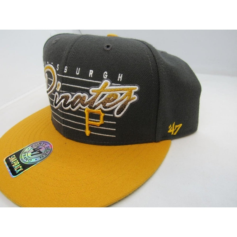 Pittsburgh Pirates 47 Brand Grey/Yellow Snapback OSFA 28 Image 2