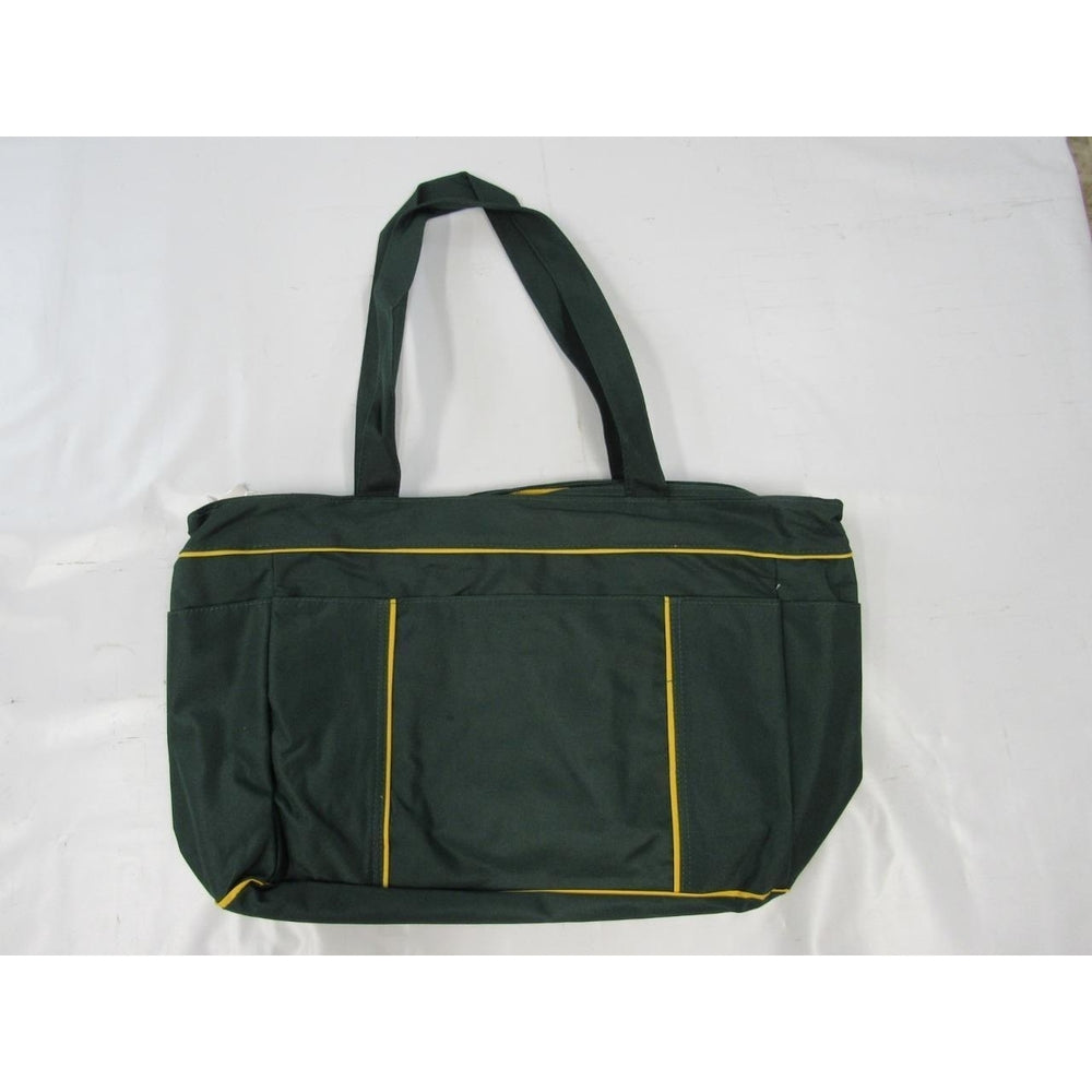 Oregon Ducks Football Theme Dark Green Diaper Bag Image 2