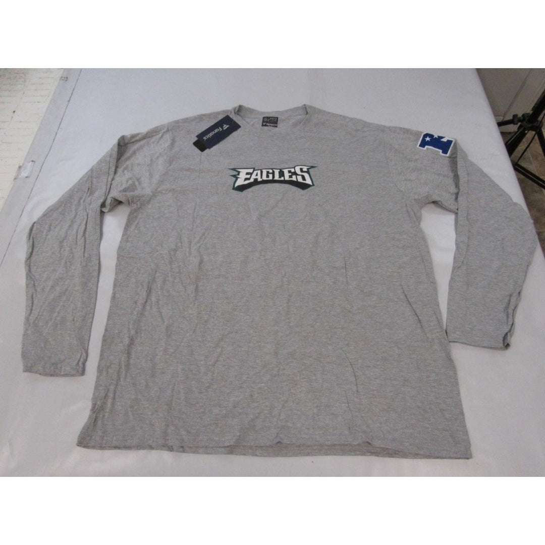 Philadelphia Eagles Mens Size 2XL 2XLarge Gray Long Sleeved Shirt Image 1