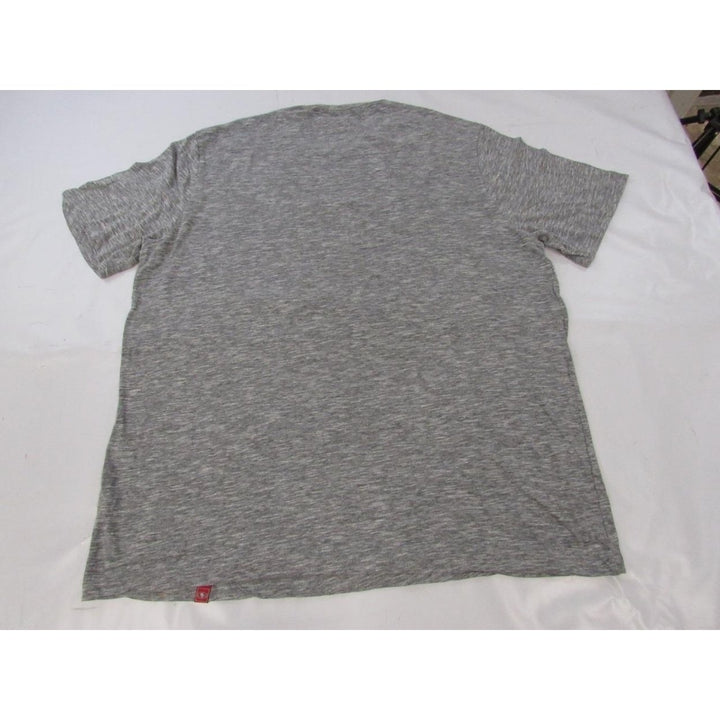 San Francisco 49ers Mens Size XL Gray Majestic Shirt w/ Distress Print Image 2