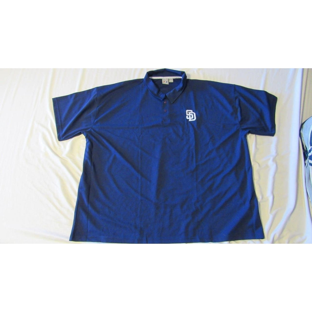 San Diego Padres Mens Size 6XL Blue Majestic Polo Shirt Image 1