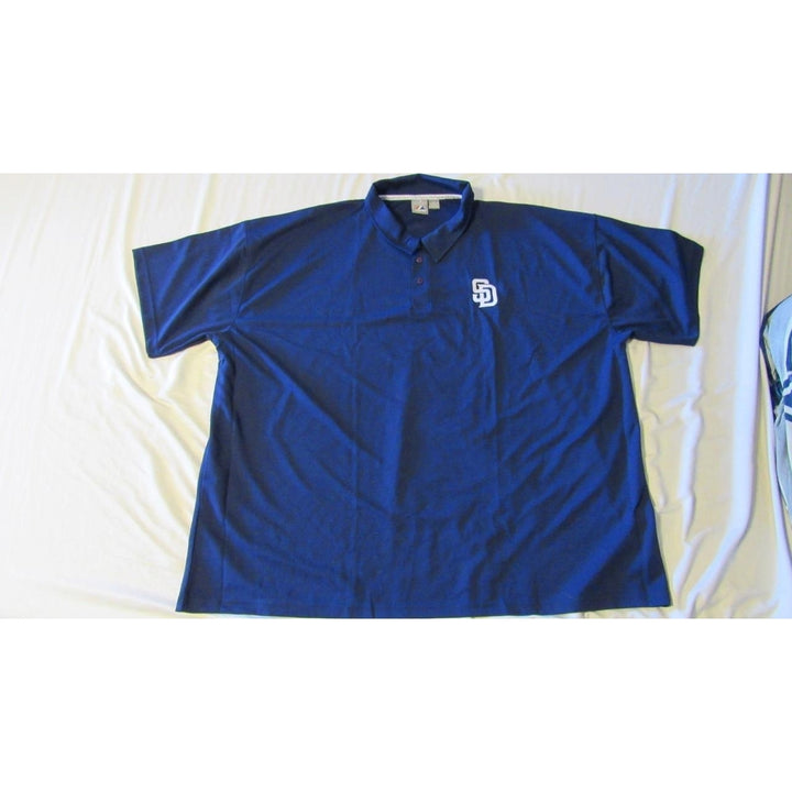 San Diego Padres Mens Size 6XL Blue Majestic Polo Shirt Image 1