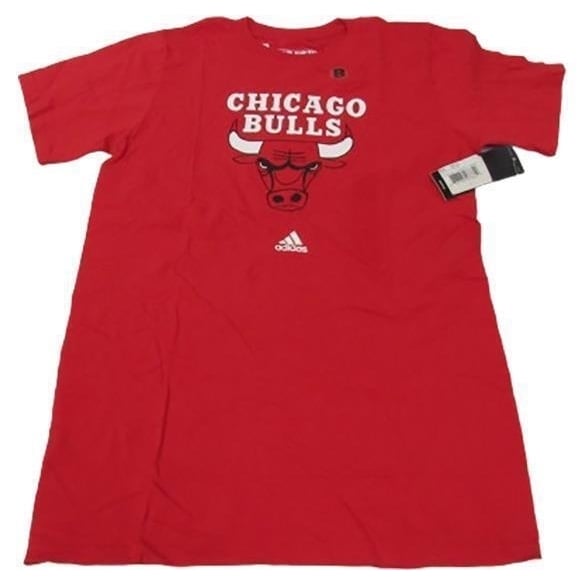 Chicago Bulls Mens Size S Small Adidas Red Shirt Image 1