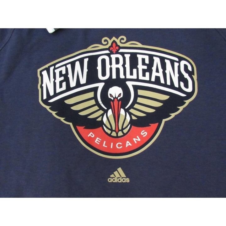 Orleans Pelicans Mens Size XL XLarge Blue Adidas Sweatshirt Image 3