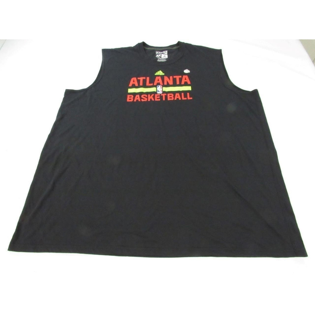 Atlanta Hawks Mens Size 4XL-Tall Black Adidas Climalite Tank Top Shirt Image 2