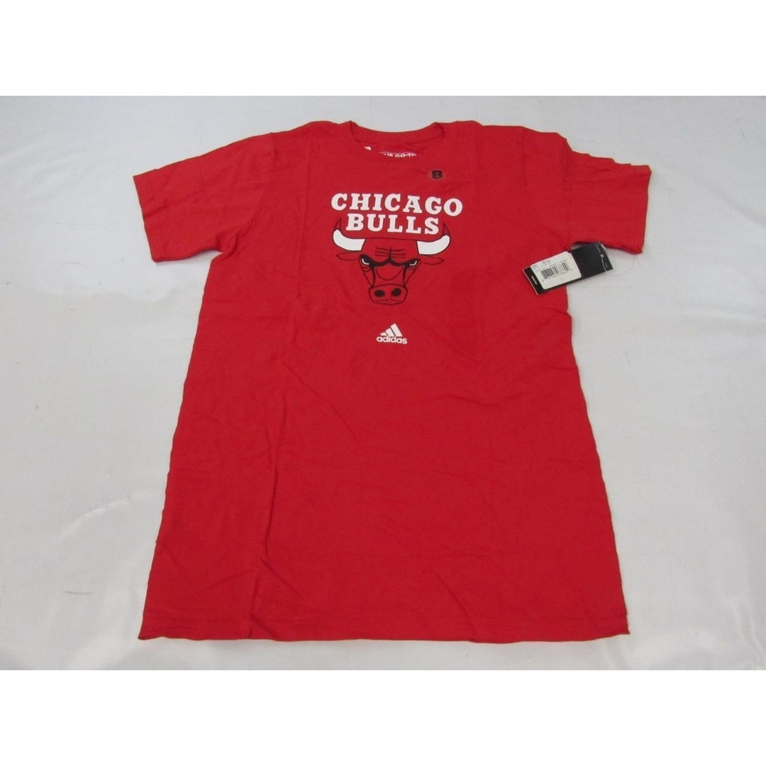 Chicago Bulls Mens Size S Small Adidas Red Shirt Image 2