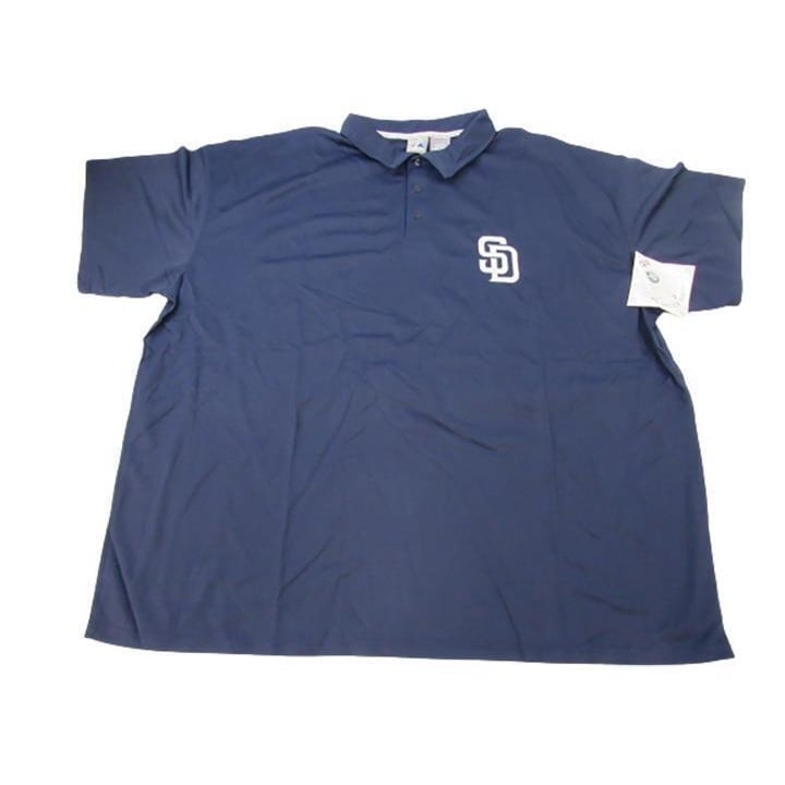 San Diego Padres Mens Size 5XL Majestic Blue Polyester Polo Shirt Image 1