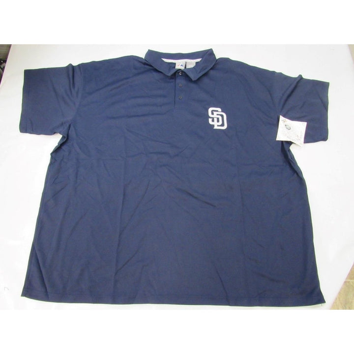 San Diego Padres Mens Size 5XL Majestic Blue Polyester Polo Shirt Image 4