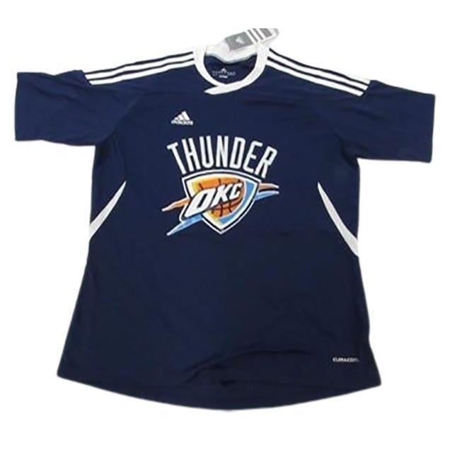 OKC Oklahoma City Thunder Womens Size L Large Blue Adidas Climacool Shirt Image 1