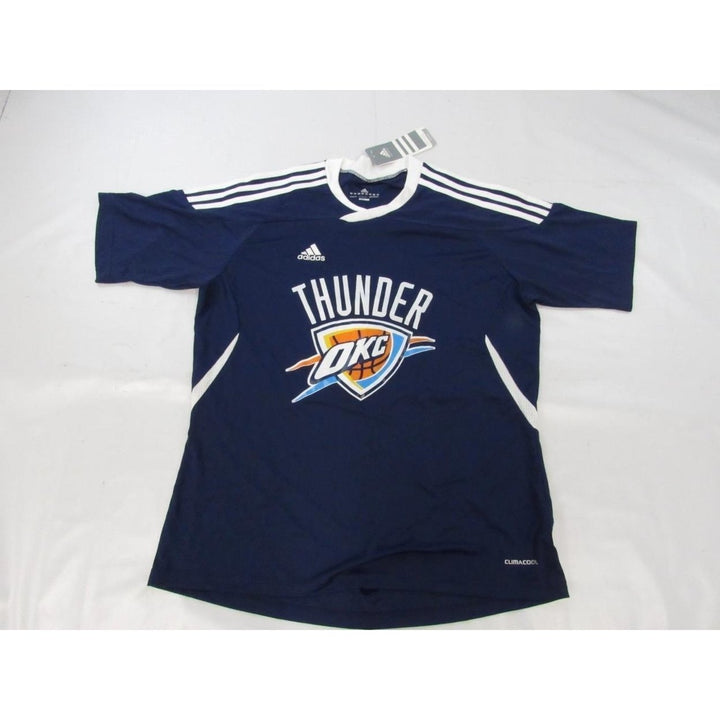 OKC Oklahoma City Thunder Womens Size L Large Blue Adidas Climacool Shirt Image 2