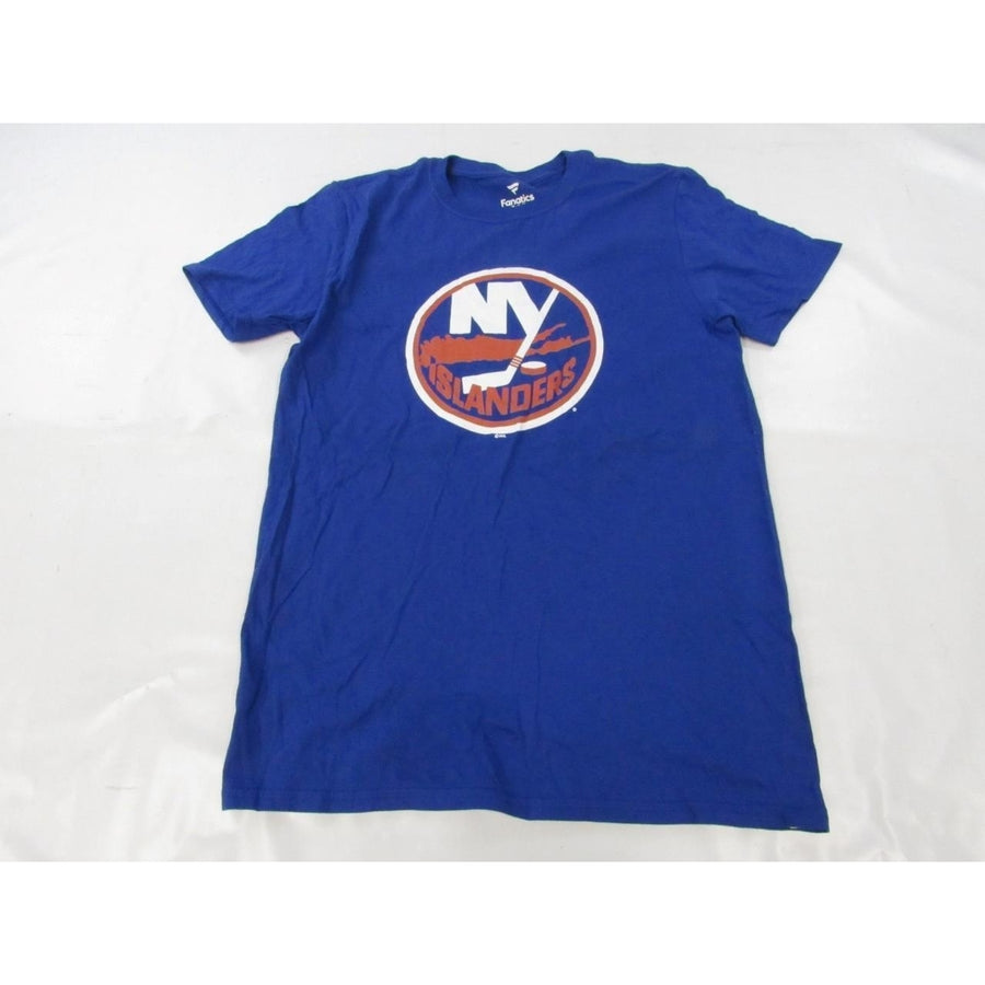 York Islanders 13 Mathew Barzal Mens Size M Medium Blue Shirt Image 1