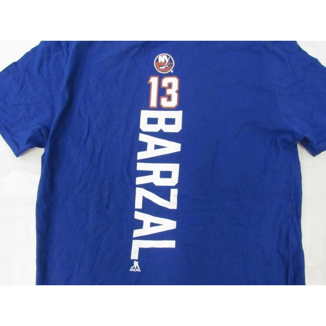 York Islanders 13 Mathew Barzal Mens Size M Medium Blue Shirt Image 4