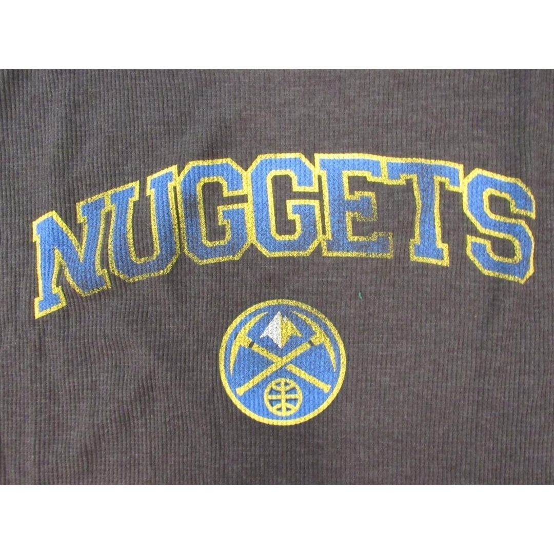 Denver Nuggets Mens Size 3XL 3XLarge Majestic Gray Long Sleeved Shirt Image 3