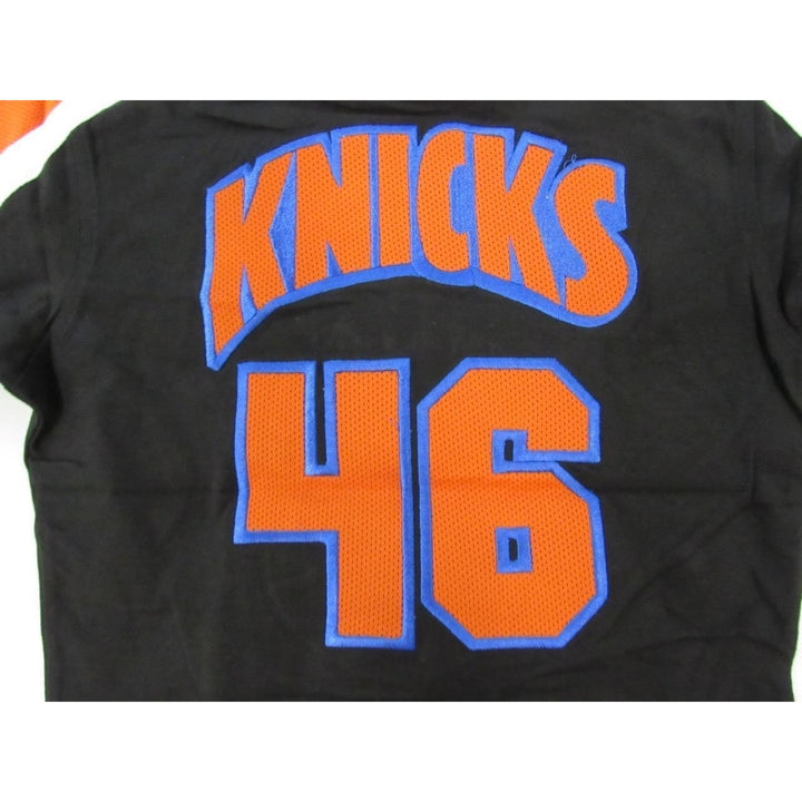 York Knicks 46 Womens Size M Medium Form-Fitting Black/Orange Shirt Image 4