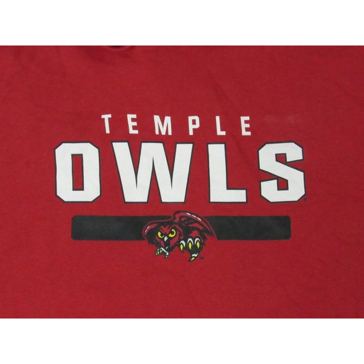 Temple Owls Mens Size 3XL 3XLarge Red Hoodie Image 3