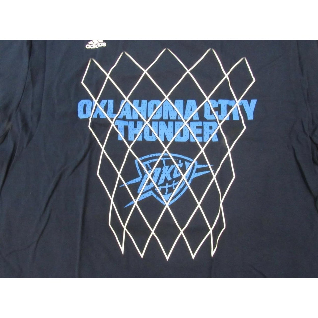 Oklahoma City Thunder Mens Size XL XLarge Navy Blue Adidas Shirt 22 Image 3