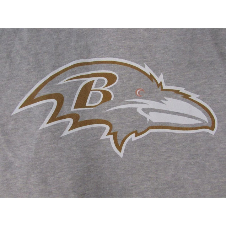 Baltimore Ravens 8 Lamar Jackson Womens Size 3XL Gray V-Neck Hoodie Image 3