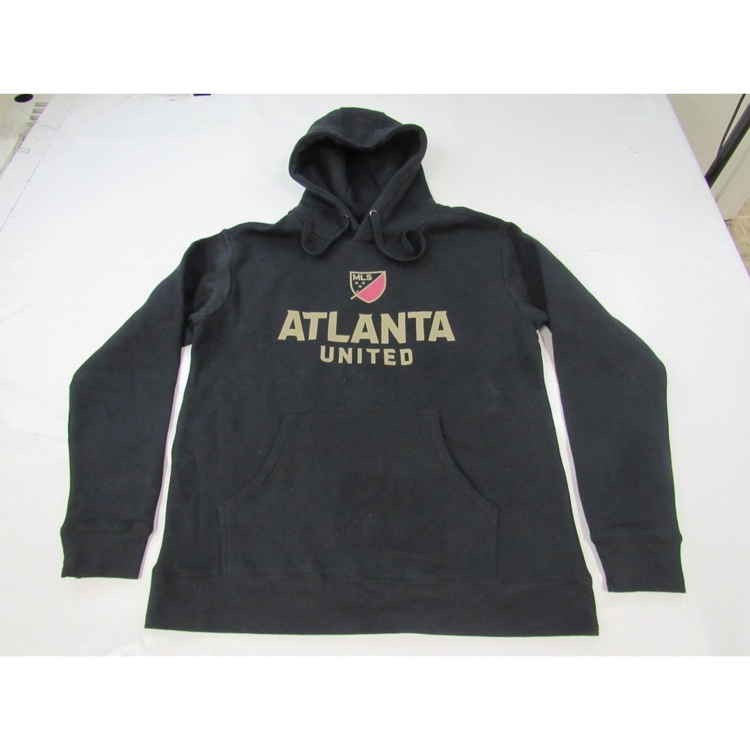 Atlanta United FC Mens Size L Large Black Hoodie w/ Distressed Print Image 1