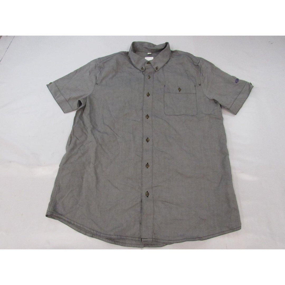 Sacremento Kings Mens Size M Medium Adidas Gray Full Button Shirt Image 1