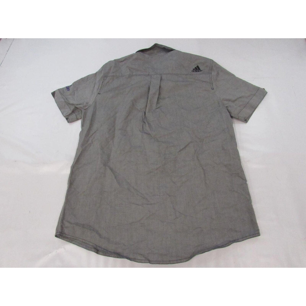 Sacremento Kings Mens Size M Medium Adidas Gray Full Button Shirt Image 2