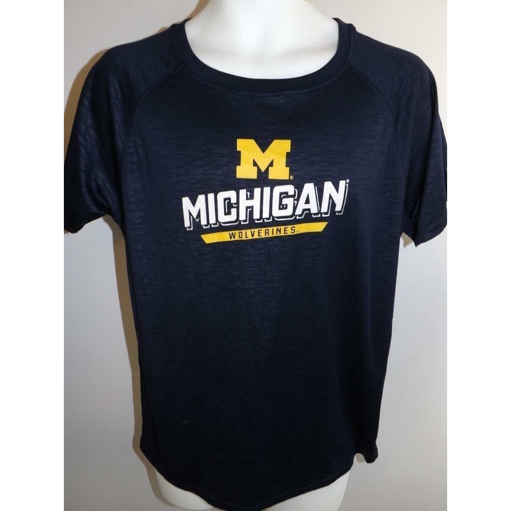 Michigan Wolverines Mens Size XL XLarge Champion Polyester Performance Shirt Image 1