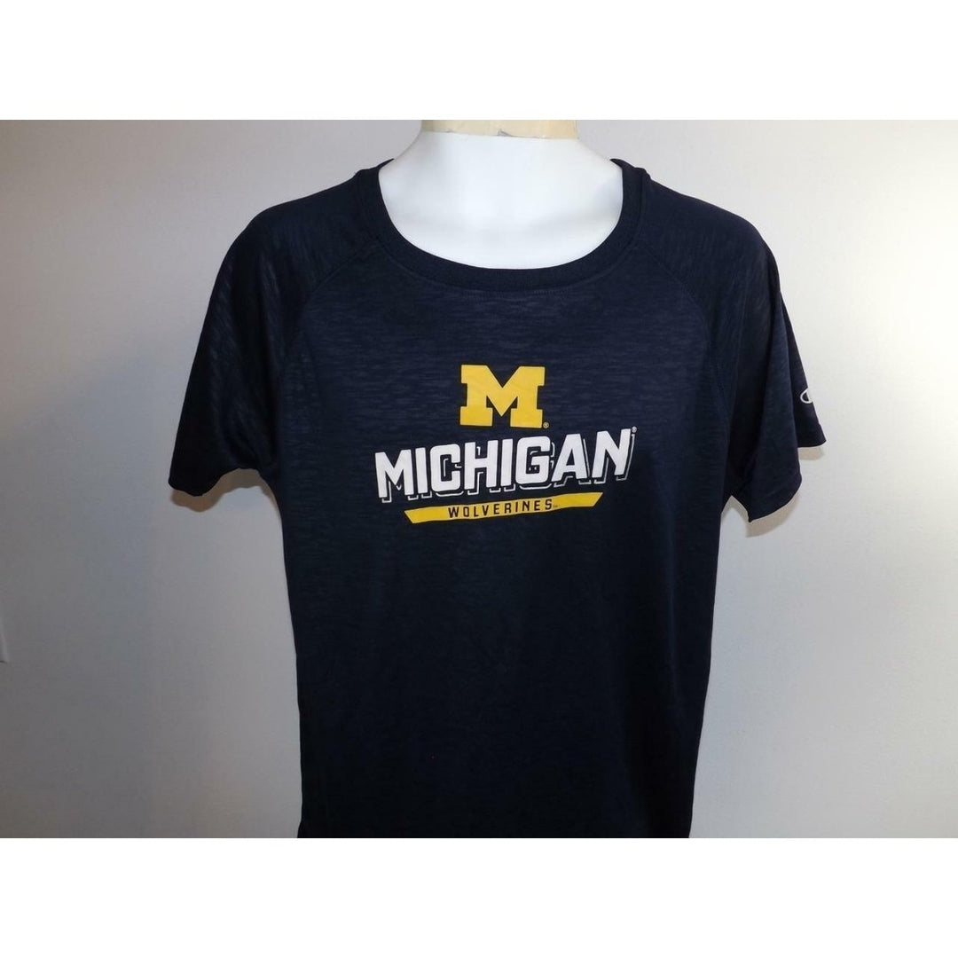 Michigan Wolverines Mens Size XL XLarge Champion Polyester Performance Shirt Image 3