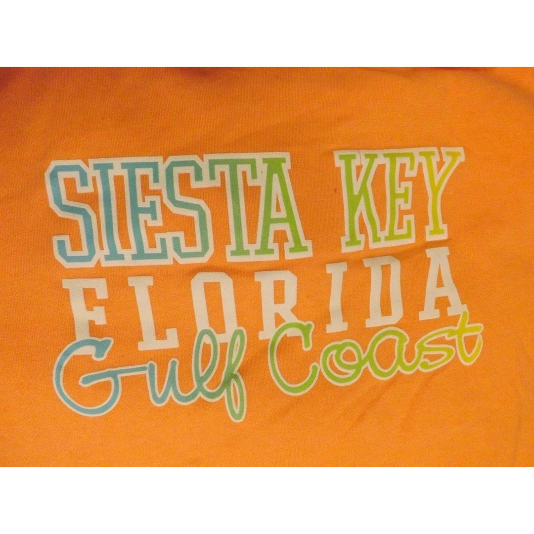 Siesta Key Florida Womens Size S Small Orange J. America Hoodie Image 2