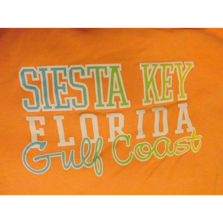 Siesta Key Florida Womens Size S Small Orange J. America Hoodie Image 2