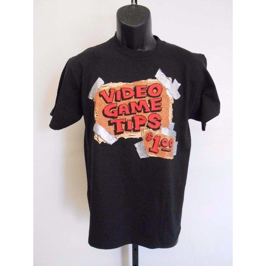 FUNNY "VIDEO GAME TIPS 1.00" YOUTH L LARGE SIZE 14/16 T-SHIRT 70ZH Image 1