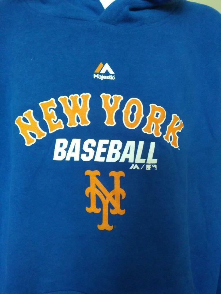 Minor Flaw York Mets Youth Size L Large 14/16 Blue Hoodie Image 2