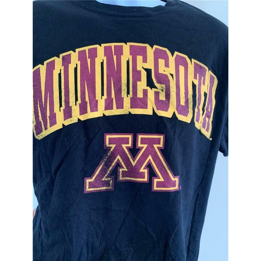 Minnesota Golden Gophers Mens Size M Medium Black E5 Shirt Image 2