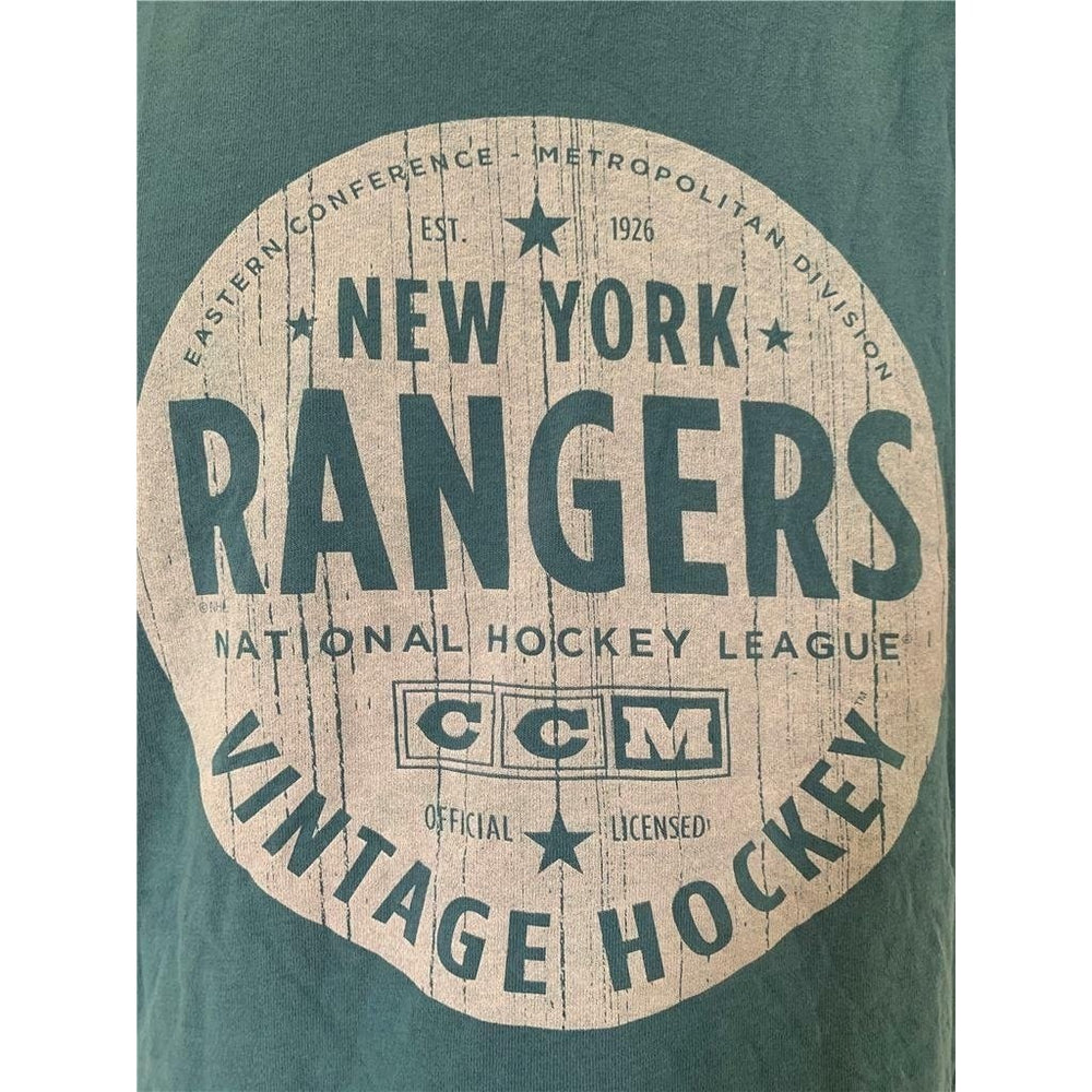 York Rangers Mens Size S Small Blue CCM Shirt Image 2