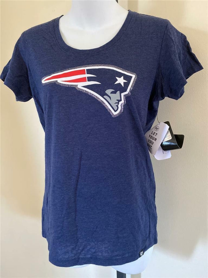 England Patriots Womens Size S Small Blue Short Sleeve Shirt Image 2