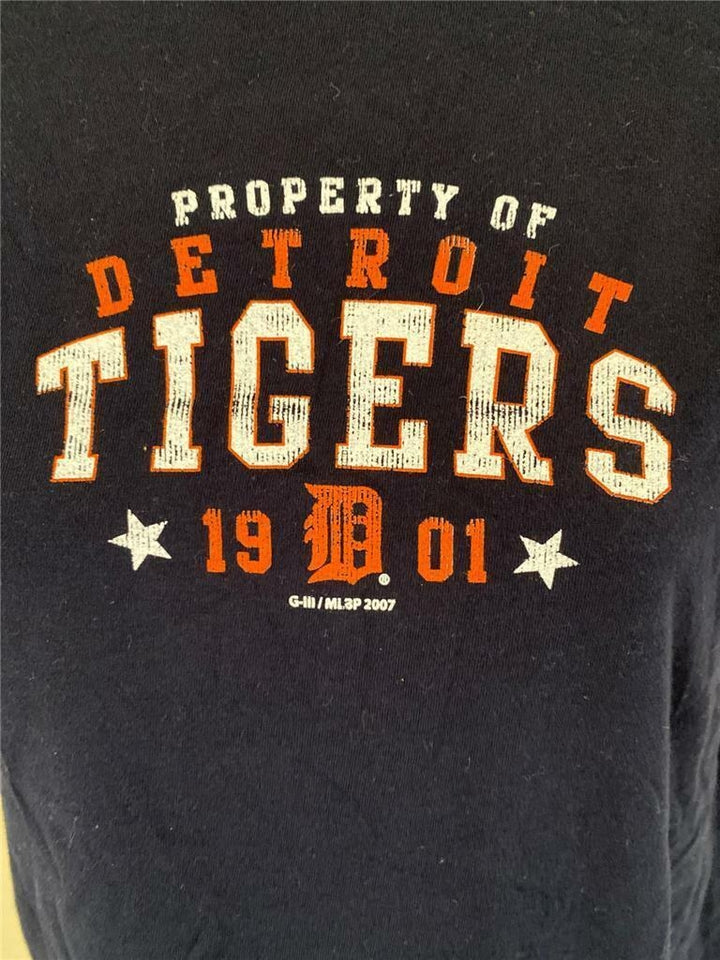 Detroit Tigers Womens Size L Large Blue Shirt Image 3