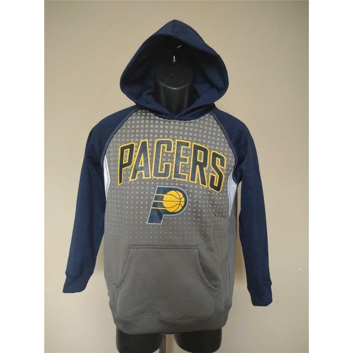 Indiana Pacers Youth Size L Large Gray Athletic Hoodie Image 1