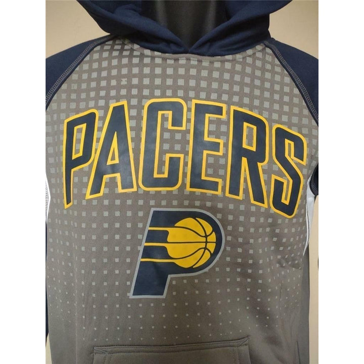 Indiana Pacers Youth Size L Large Gray Athletic Hoodie Image 2