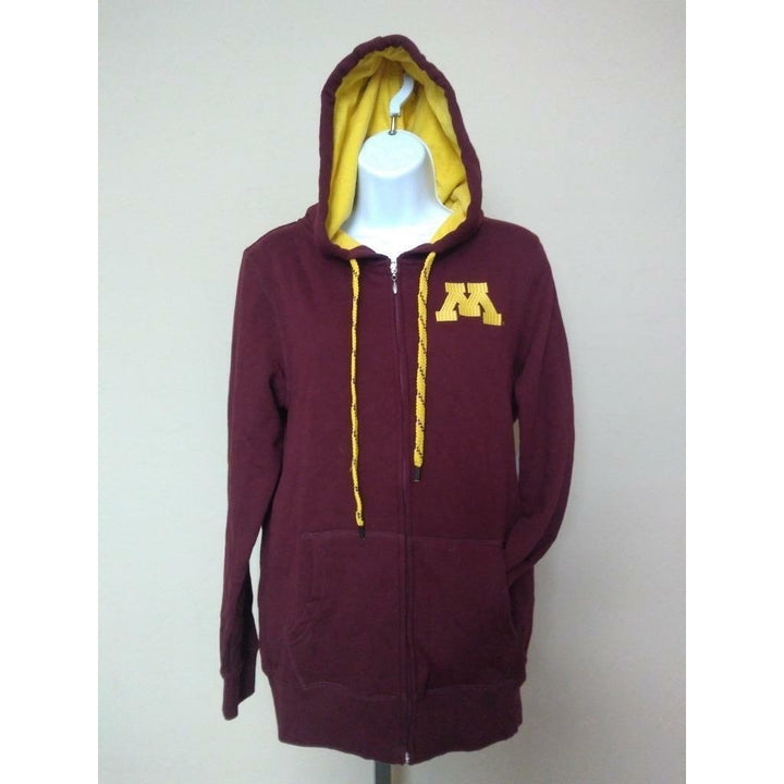 Minnesota Golden Gophers Womens Size M Medium Embellished Full Zip Hoodie Image 1